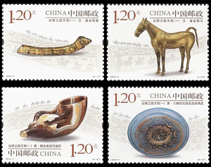 Китай, 2018, Сокровища Шелкового Пути-I, 4 марки